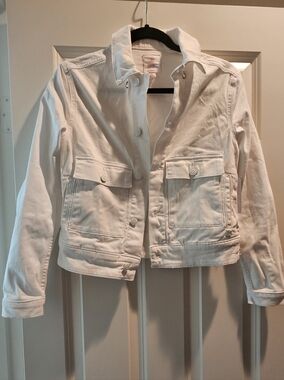 White Women’s Jean Jacket - Lularoe KENNY LLR Size XS